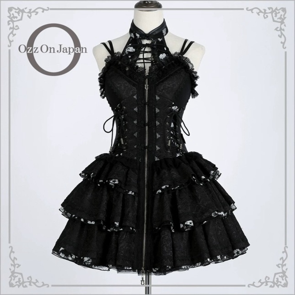 Black Gothic Lace Mini Dress